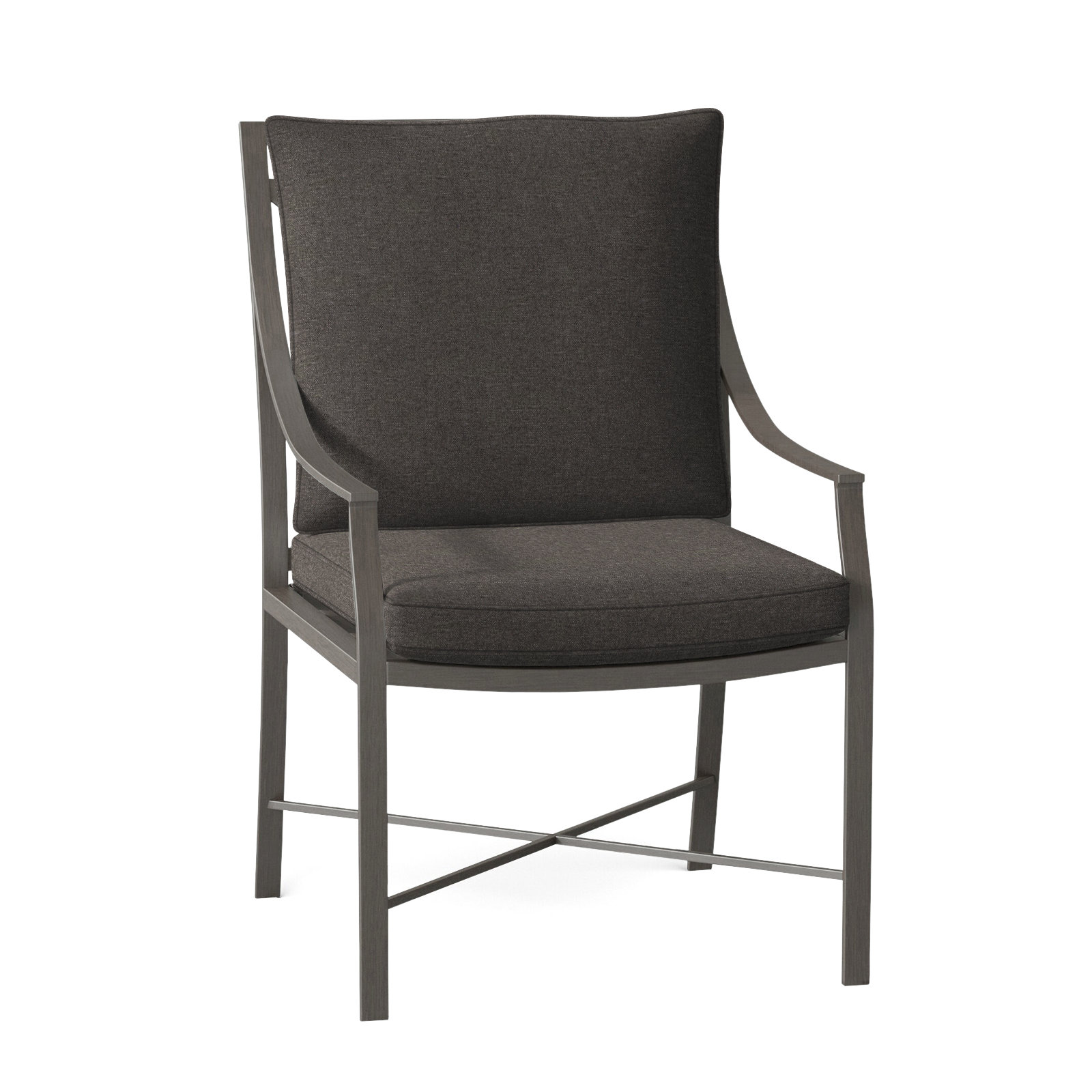 Monaco Outdoor Arm Chair, Welt, Slate Gray, Verona Fossil