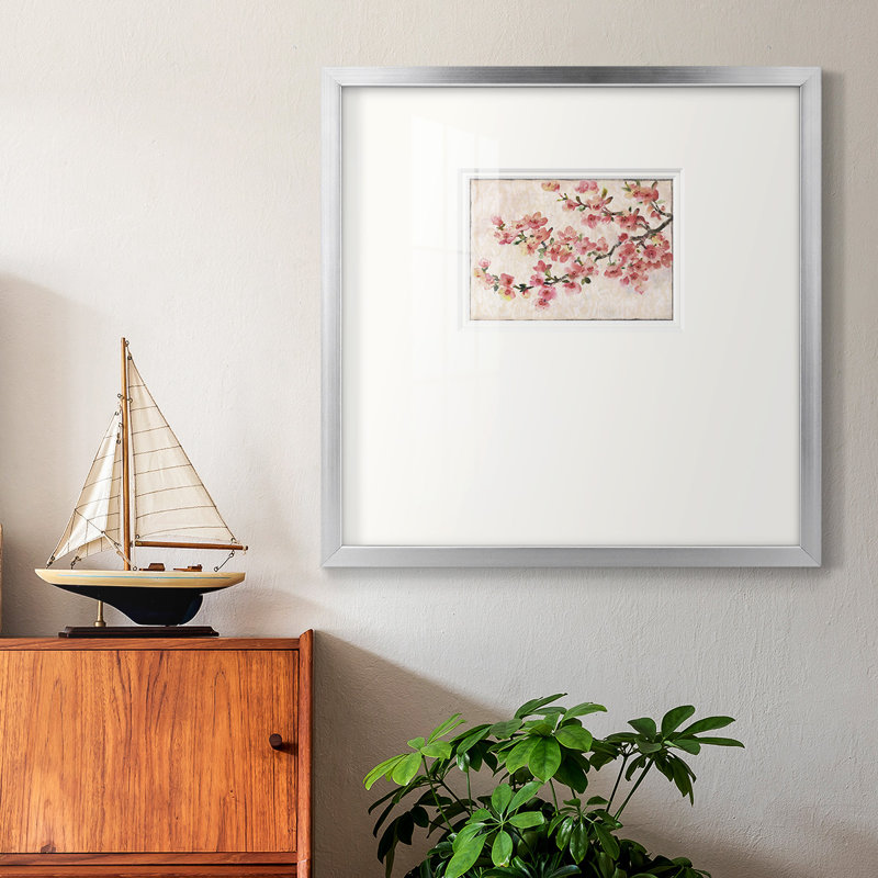 «Cherry Blossom Composition Ipremium», reproduction encadrée, H 17 po x l 17 po x P 1,25 po