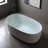 47'' X 25.6'' Freestanding Soaking Solid Surface Stone Resin Bathtub