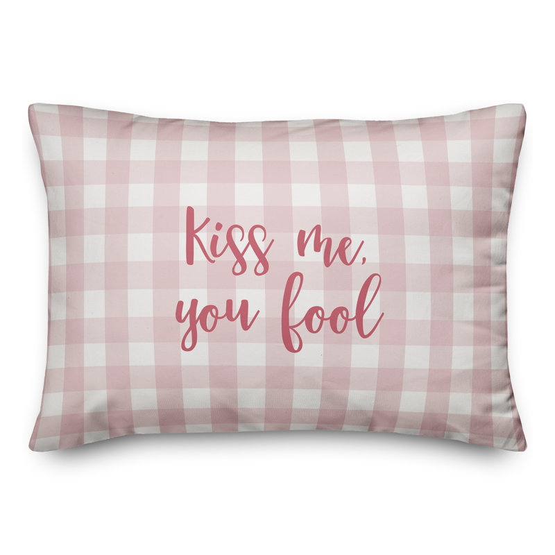  Coussin Kiss Me You Fool, Rose