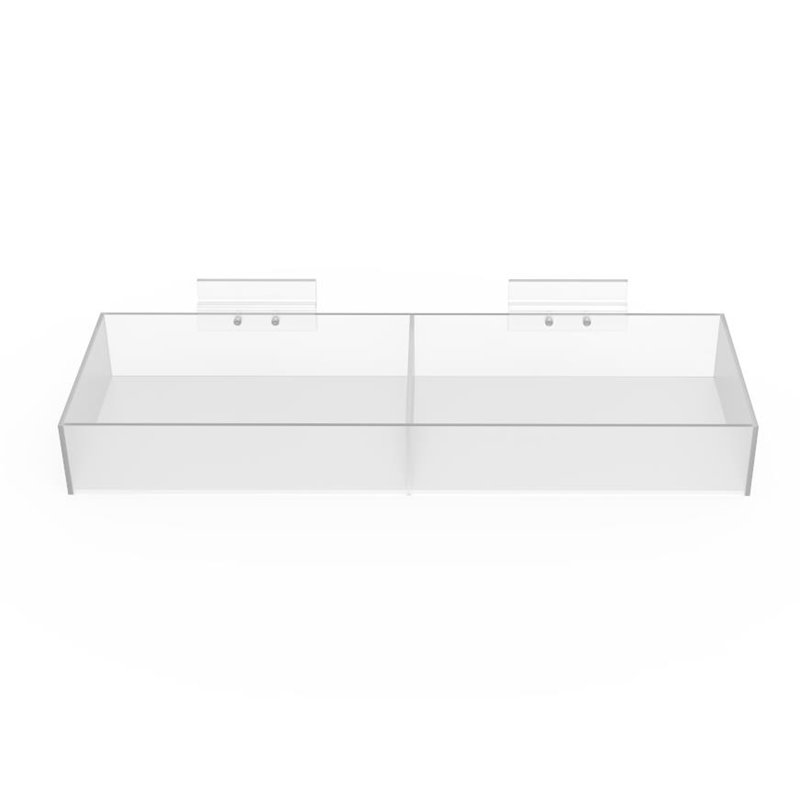 Panier de rangement en lattes de verre 16,5 po x 5,5 po