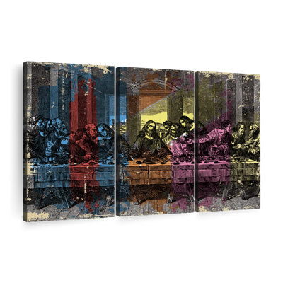«Last Supper», ensemble de 3 pièces abstraites sur toile
