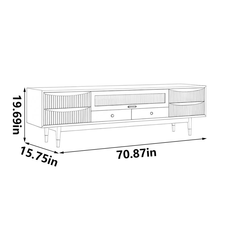 Meuble télé moderne et simple, 70.87"