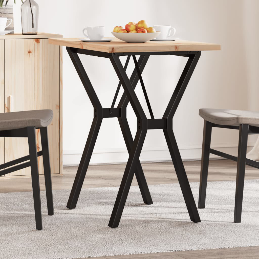 vidaXL Dining Table Y-Frame Solid Wood Pine and Steel
