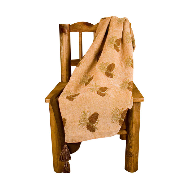Pine Cones Hand Woven Throw Blanket