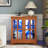 LED Curio Display Cabinet,Antique Display Cabinet With Adjustable Shelves,Retro Design Quality Showcase With Lattice Doors Elegant Bookcase And Storage Cabinet-1786113334