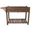 Lit de jardin surélevé 8 poches avec jardinière surélevée avec table d'appoint pliable et tablette de rangement