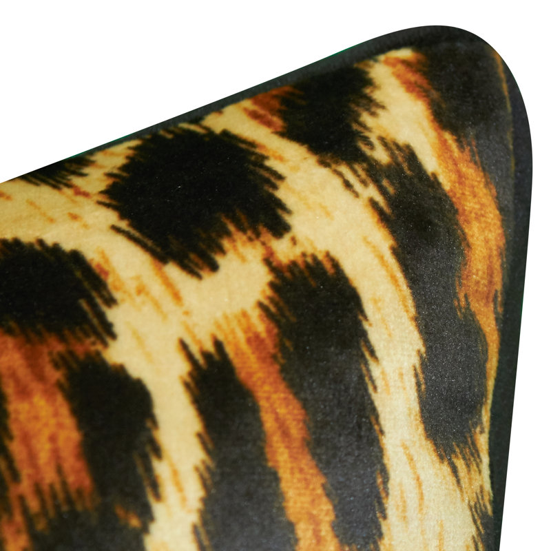 Animal Print Feather Reversible Throw Pillow