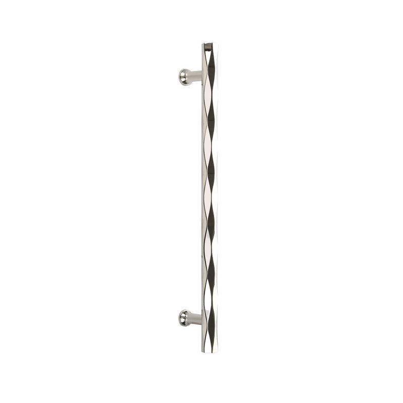 Poignée de porte de douche en verre Emtek Tribeca (GBTB), 12", Nickel poli