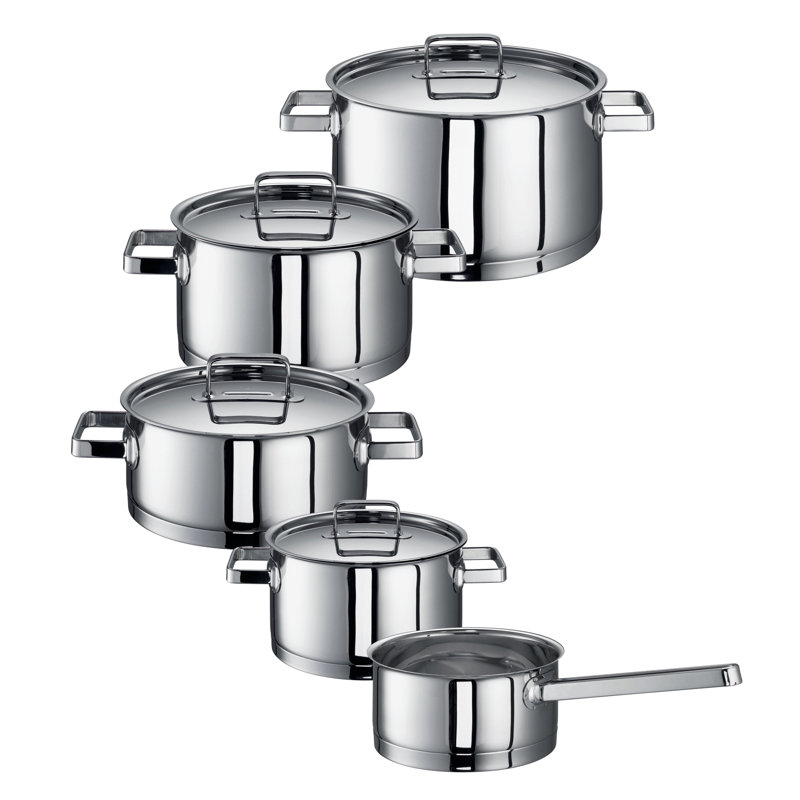 Chiara 5-Piece Stainless Steel Cookware Set