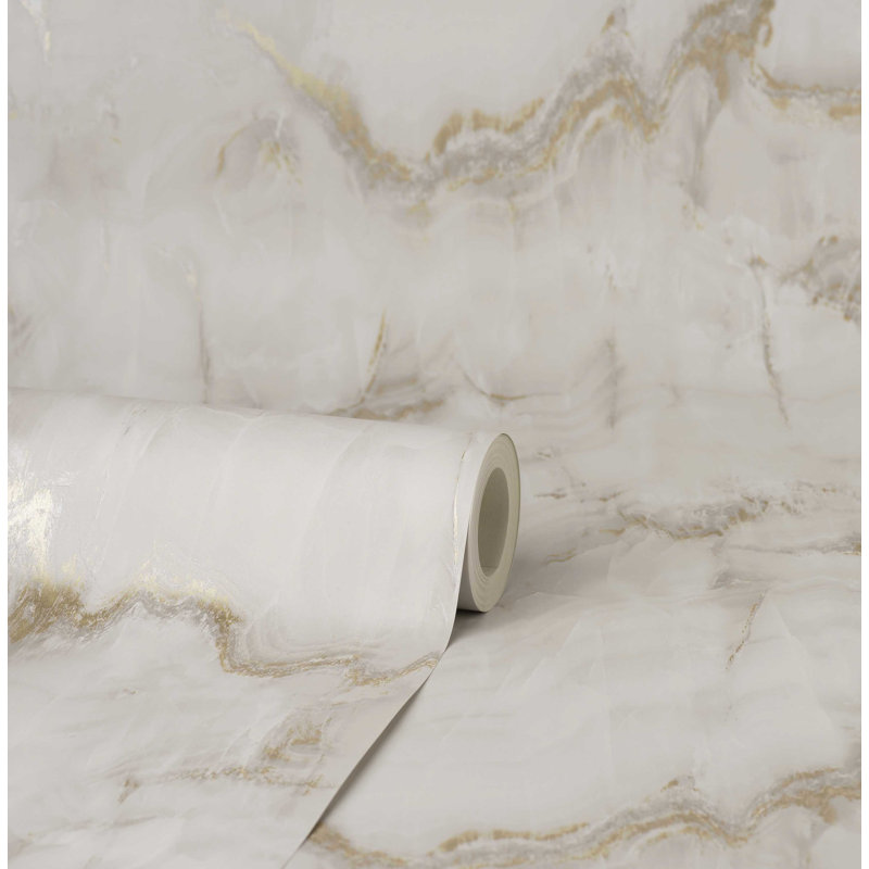 Callum 10.05m x 55cm Semi-Gloss Wallpaper Roll, Brown
