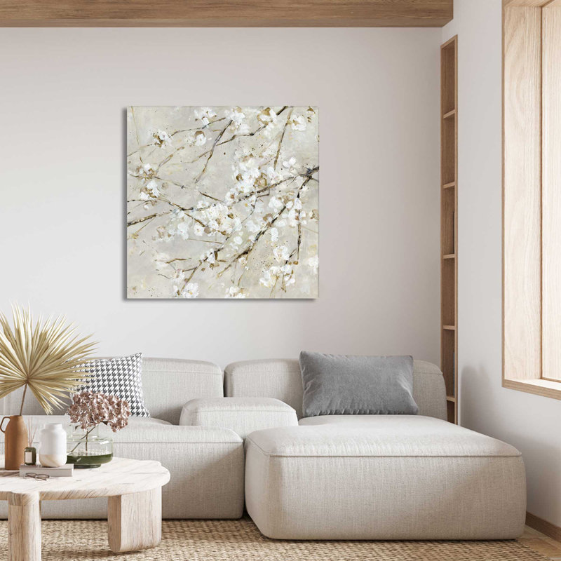 «Blossom Confetti» par Sally Swatland - peinture sur toile tendue, L 18 po x H 18 po, Toile tendue