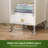 Tall Bookcase - Modern Storage Cabinet with Adjustable Glass Display Shelf and Drawer-158529412