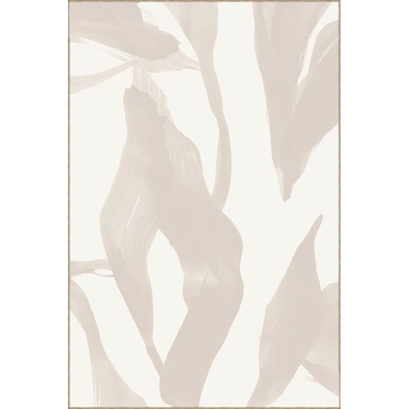 Tapis lavable à motifs crème Modern, Sous-tapis rectangulaire 4 pi 7 po x 6 pi 7 po inc