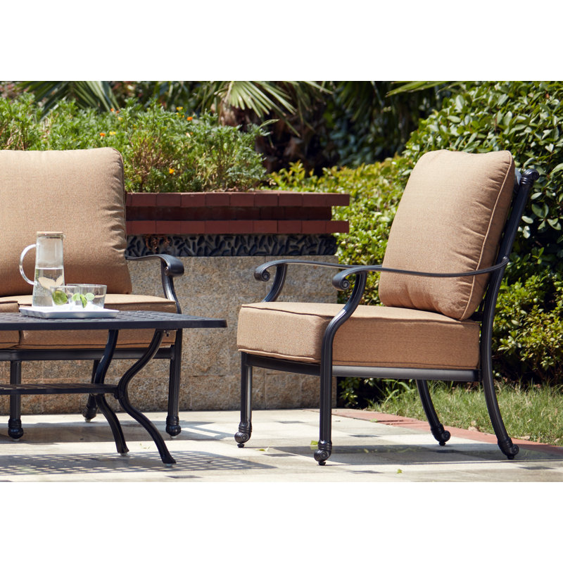 Waconia Powder Coated Aluminum Outdoor Lounge Chair