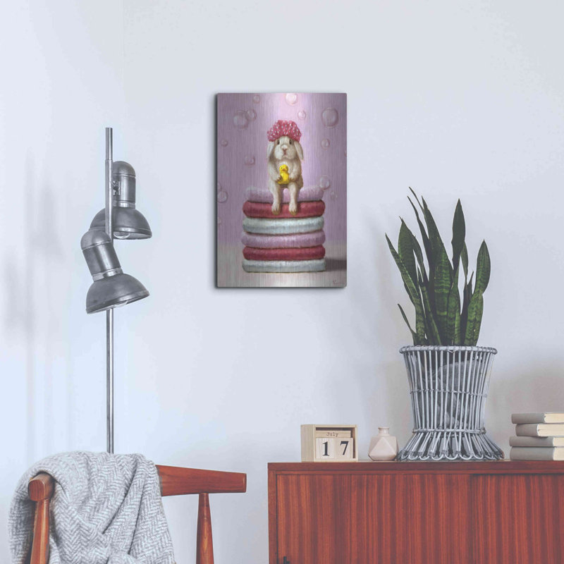 Trinx «Bath Day» par Lucia Heffernan, art mural en métal, H 24 po x l 16 po