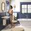 St. George White Vitreous China U-Shaped Console Bathroom Sink with Overflow