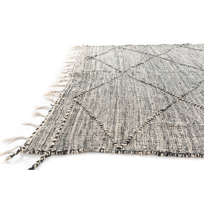 Tapis noir et blanc Odea