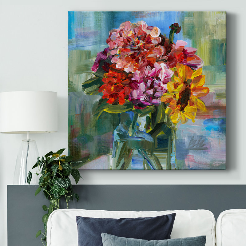 Couleurs du bord de mer sur toile, H 24 po x l 24 po