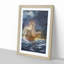 Naval Battle Ship at War in Abstract - Picture Frame Painting Print on MDF-55727913-55727914