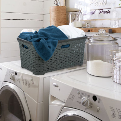 Plastic Laundry Basket with Handles