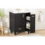 Meuble-lavabo 24 po avec lavabo, armoire de salle de bain avec tablette de porte, tiroir profond, panier coulissant à 2 niveaux, structure en bois massif et panneau de fibres à densité moyenne-1002522604