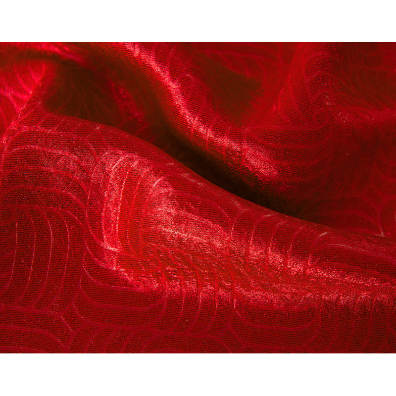Wilsall Embossed Room Darkening Window Curtain Panel, 52" W x 84" L, Red