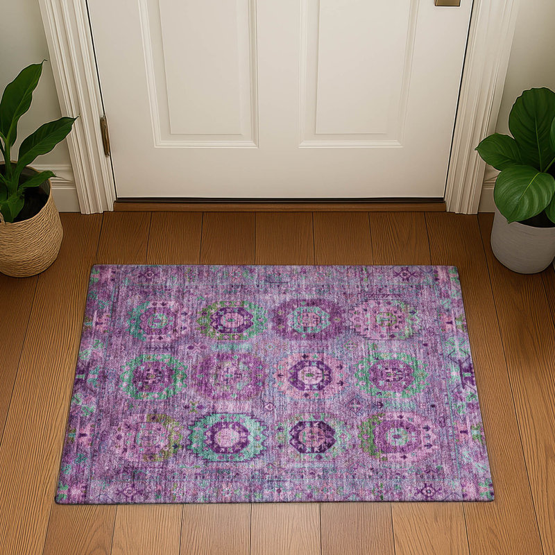 Tapis Premium lavable à la machine Mayfield AMF2228, Violet, 1 pi 8 po x 2 pi 6 po