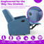 Fauteuil inclinable manuel en tissu d'ameublement durable-2091677874