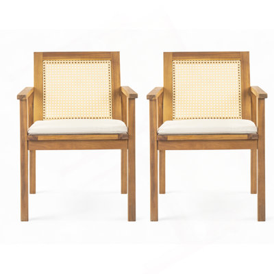 Preston Outdoor Dining Chair With Cushion(Set Of 2)