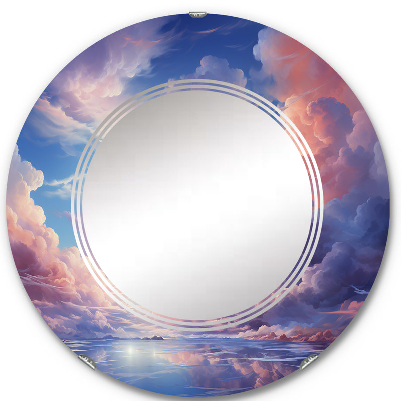 Miroir mural rond Ciardi - Paysages, 24 po x 24 po