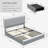 Kendrall Upholstered Platform LED Bed Frame with 2 Storage Drawers-1240959198-1240959199