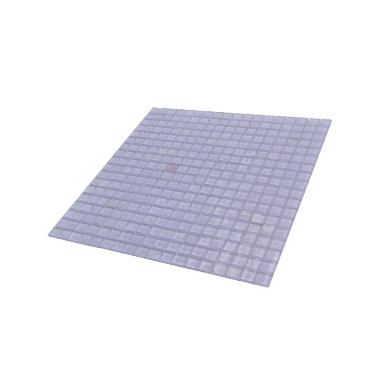 Skosh 0.6" x 0.6" Glass Grid Mosaic Wall & Floor Tile, Floral Purple Red