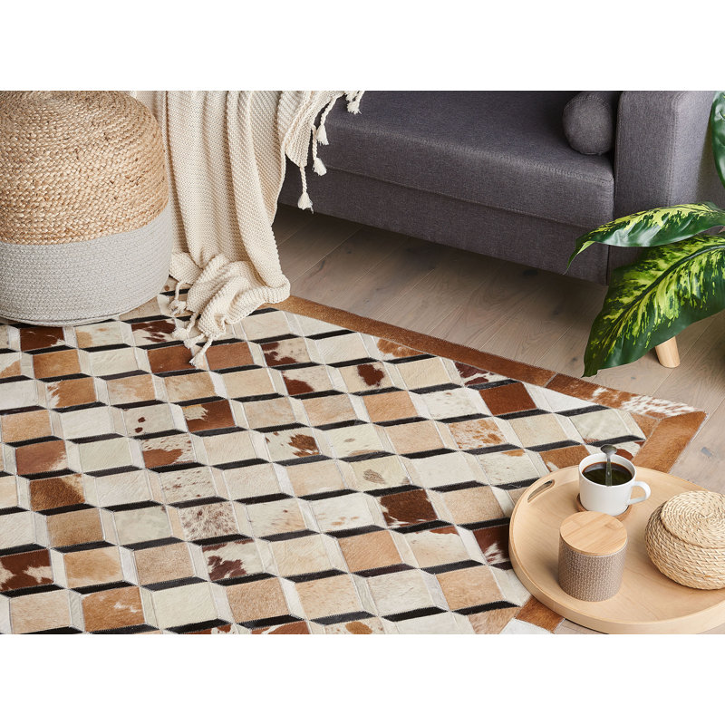 Dehon Rectangle Geometric Area Rug, 140 X 200