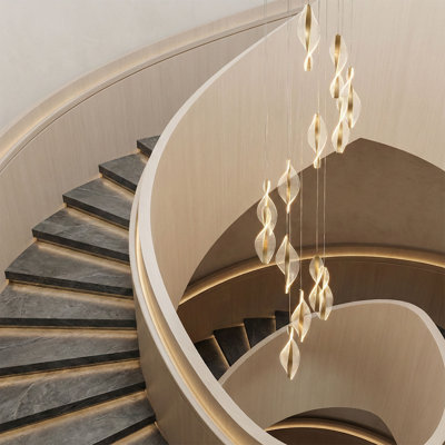 1-LED copper gold dimmable pendant light