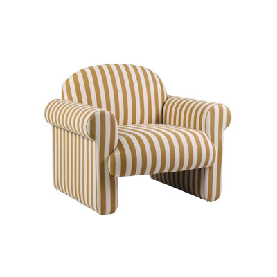 Chaise rayée en tissu