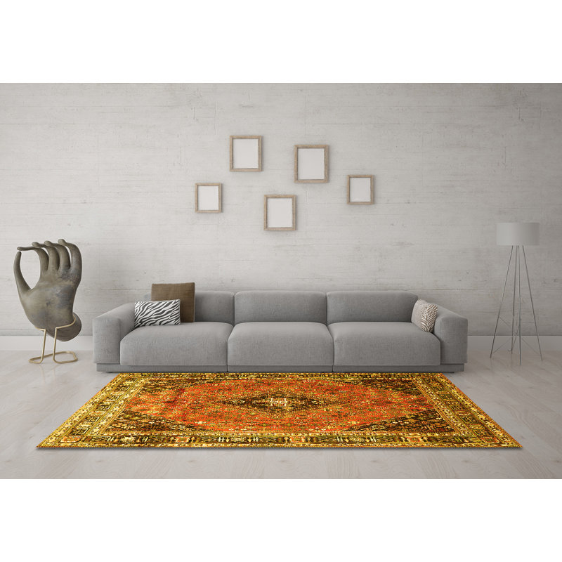 Washable Oriental Indoor Rug, Square 8'