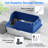 Extra Large Stainless Steel Leak-Proof Cat Litter Box with Lid, Scoop, Easy Cleaning, Blue -1331434368