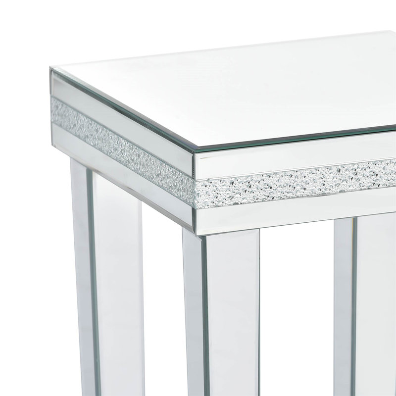 Sparsh Glass Top End Table