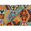Tapis géométrique gris / rouille / mauve en laine noué à la main à motif géométrique 3 pi 4 po x 5 pi Cedorah