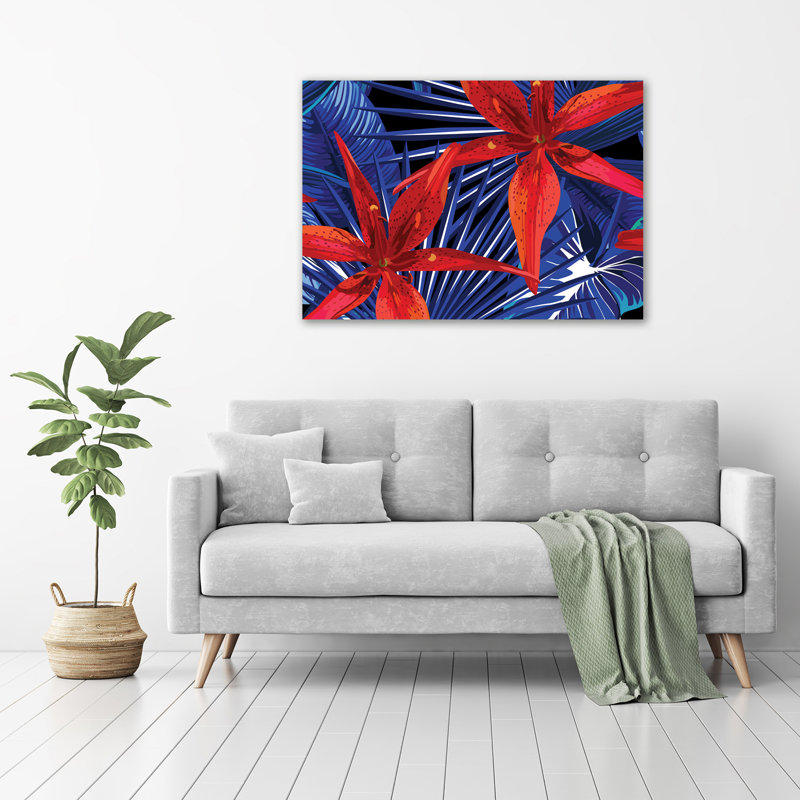 Tropical Flowers - Wrapped Canvas Print