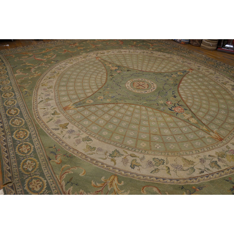 Tapis antique surdimensionné à médaillon antique