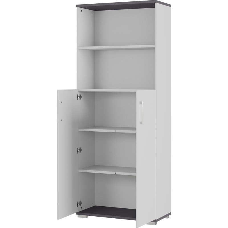 Chien 2 -Door 4 -Shelf, Light Grey/Graphite