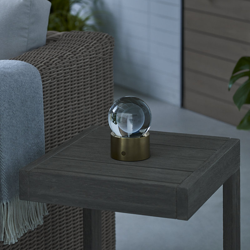 Mina Accent Rechargeable Table Lamp, Natural Brass
