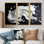 Art liquide noir et blanc - ensemble de décorations murales abstraites à encre liquide