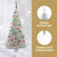 vidaXL Christmas Tree with 300 LEDs with Stand Silver PET-640055048