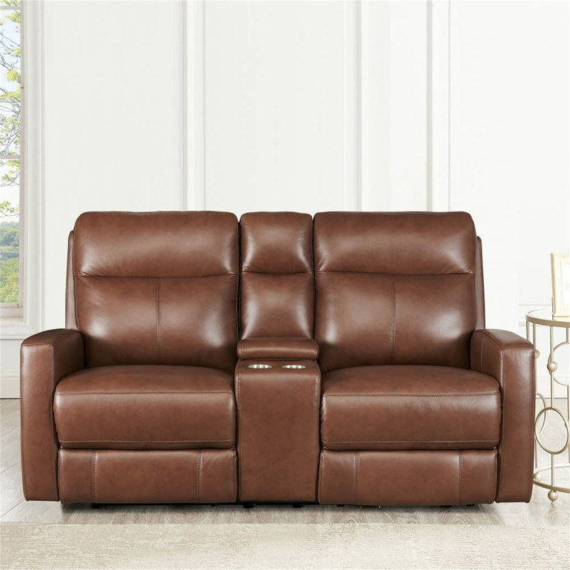 Vienna Power Headrest Zero Gravity Reclining Loveseat With Console,Sofa couch with solid wood frame