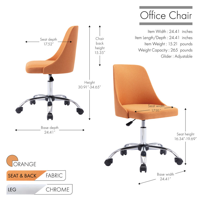 Natalia Task Chair, Orange