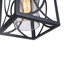 1 suspension DEL extérieure à 1 lumière, verre transparent noir brossé, culot E26, pour endroits humides (lot de 1)