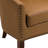 Edvardas Upholstered 29.11 Wide Coffee Faux Leather Tufted Barrel Club Chair with Nailhead Trim-1230175812